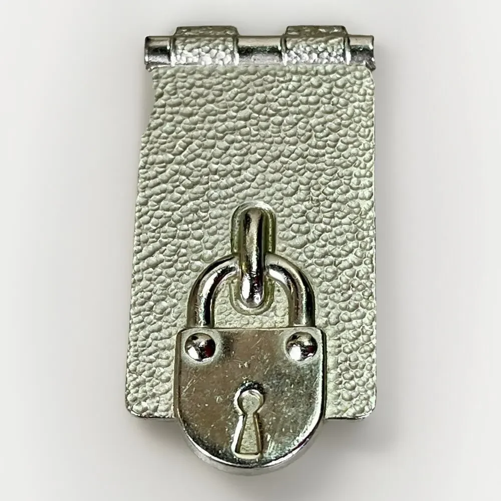 VTG ANSON Silver Tone Belt Buckle Money Clip BARNET FEED YARDS Mid Century USA